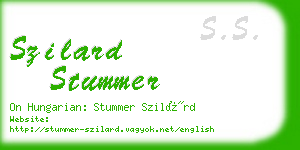 szilard stummer business card